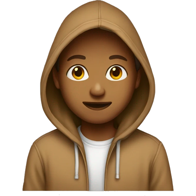 Light brown hoodie emoji