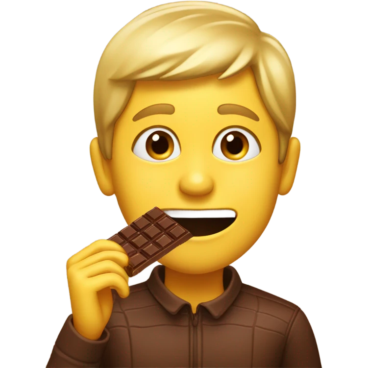 Eating choco emoji
