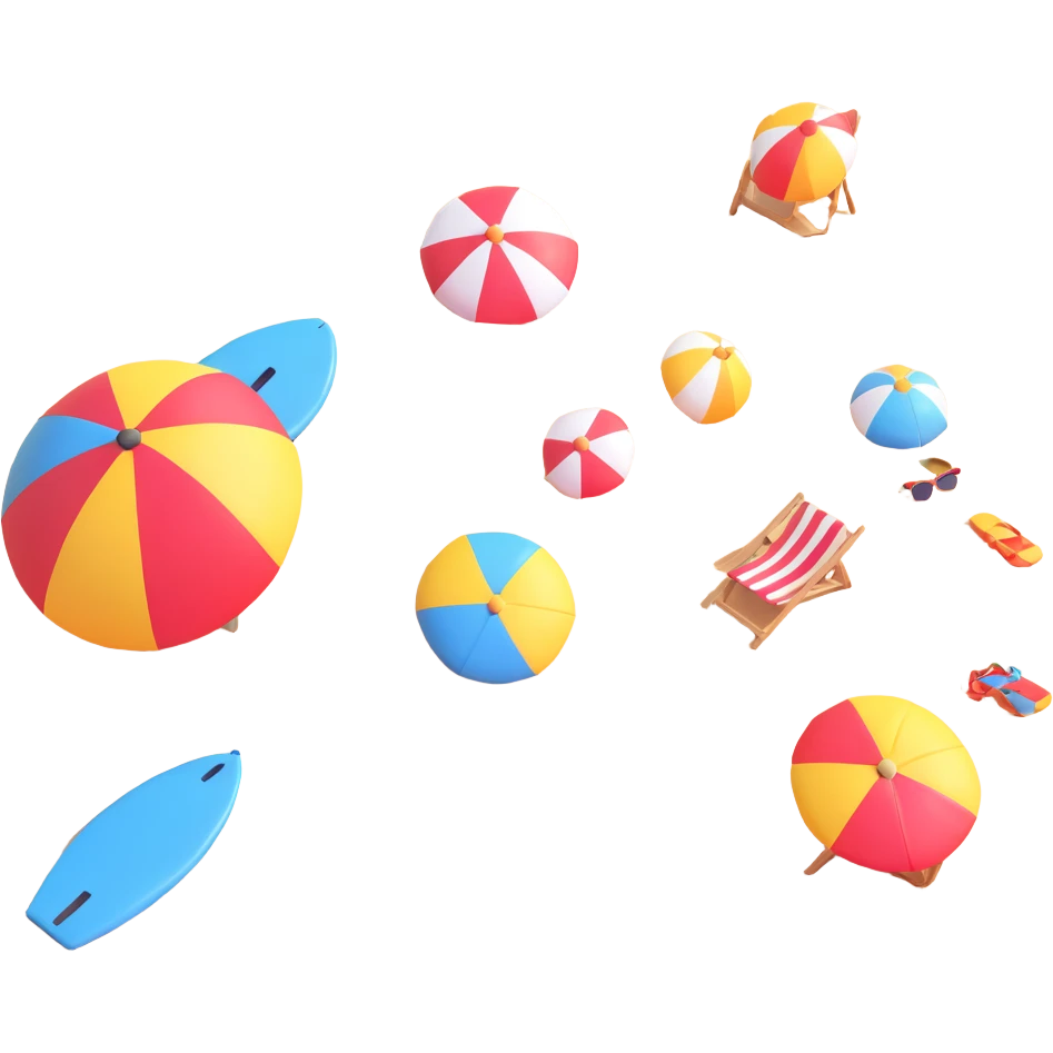 Seating at beach emoji