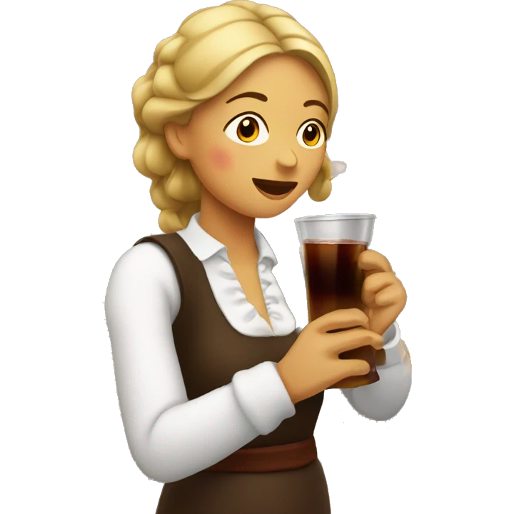 Women Drinking carajillo emoji