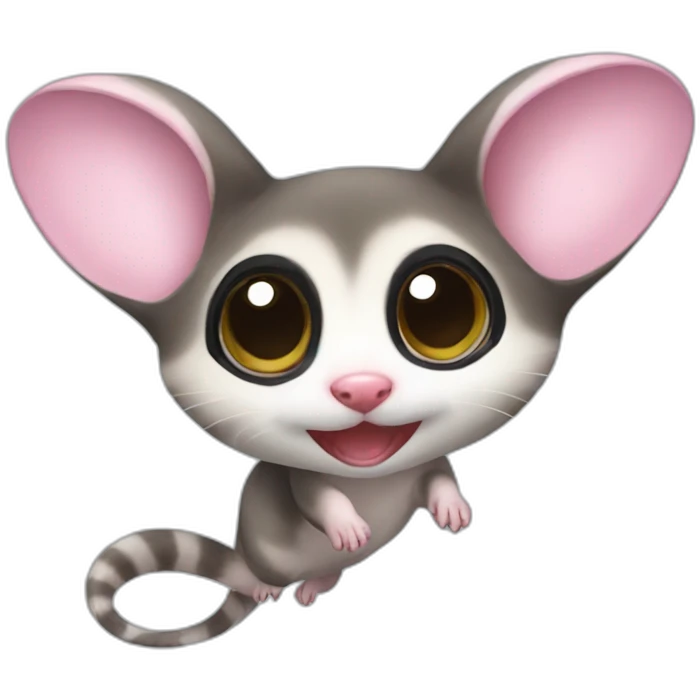 Sugar glider flying emoji