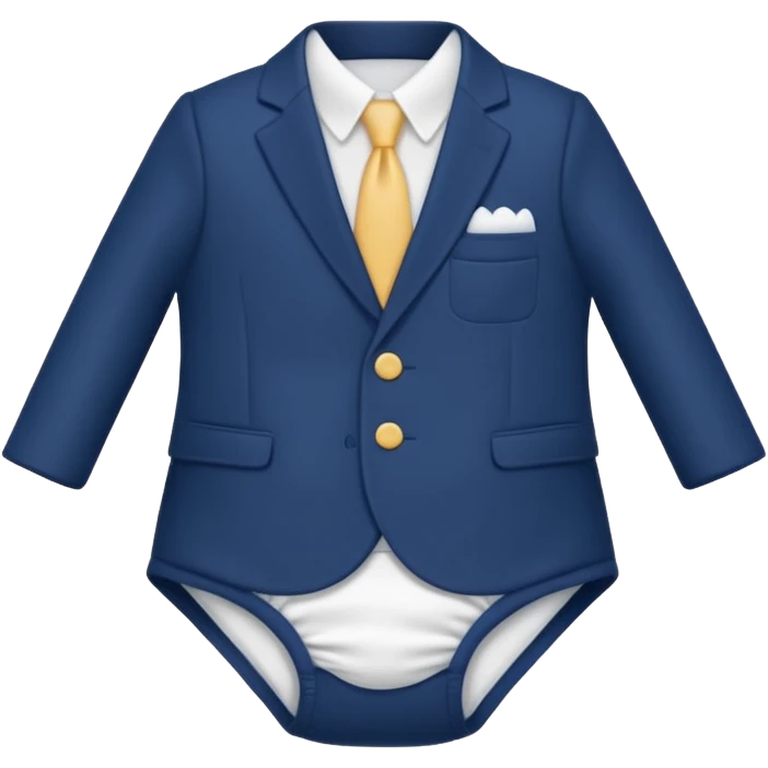 Give me a diaper and a small suit  emoji
