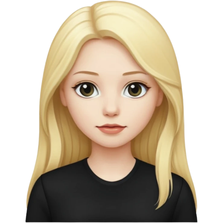 Bride of Dracula with long blonde hair, black outfit emoji