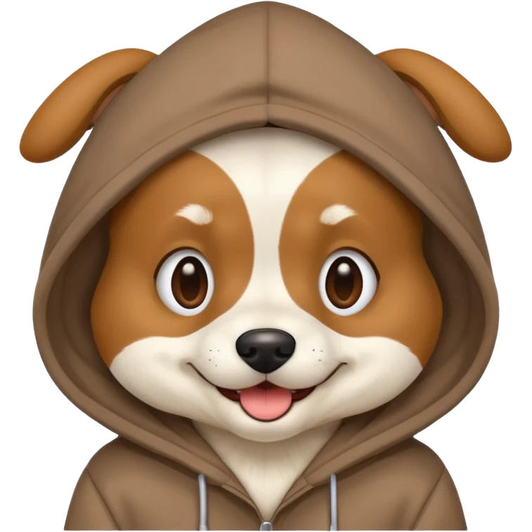 dog wearing a hoodie emoji