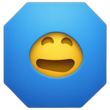 crea una letra f en blanco, dentro de un cuadro azul emoji