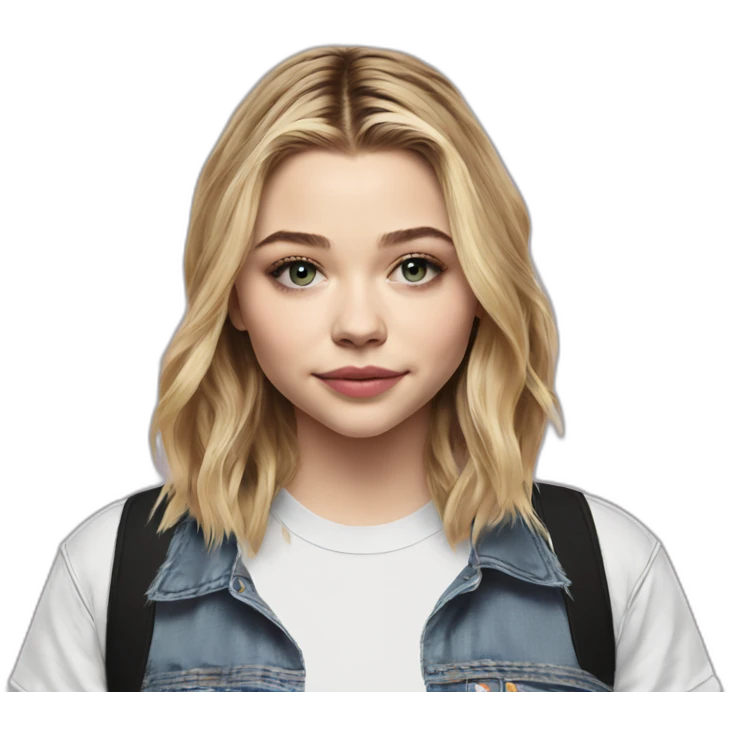 chloë grace moretz wearing tee emoji