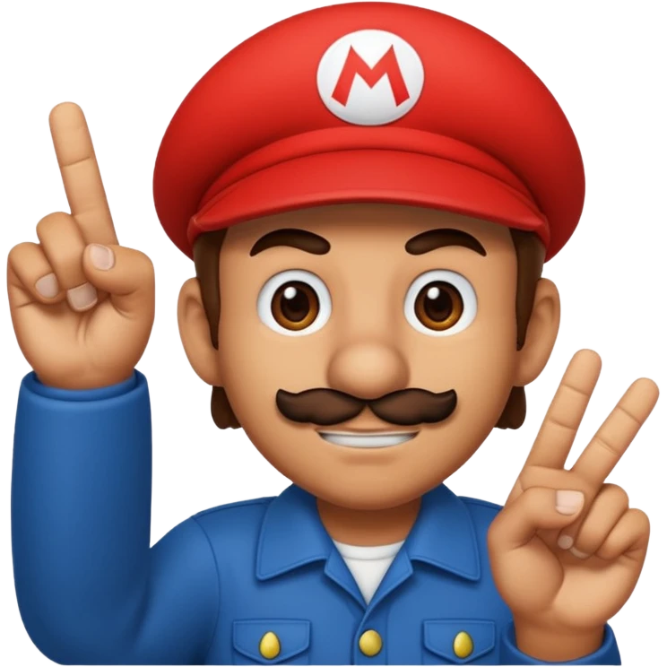 mario sacando el dedo  emoji