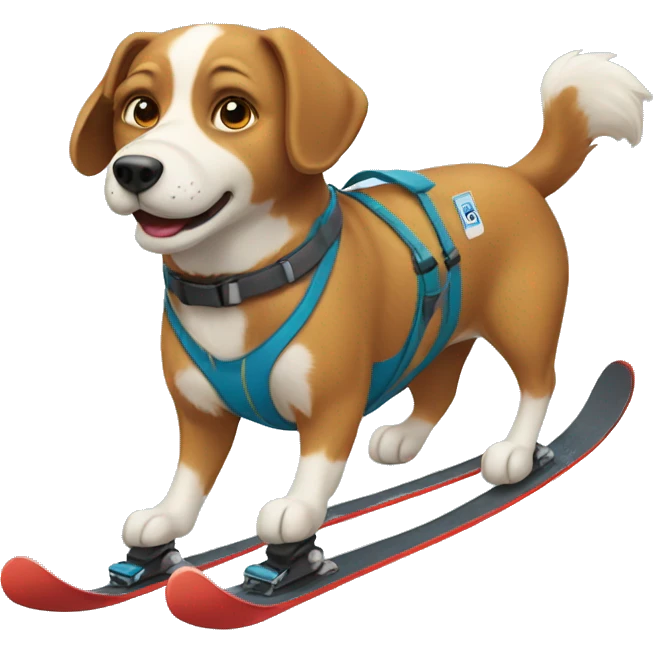 Dog skiing  emoji
