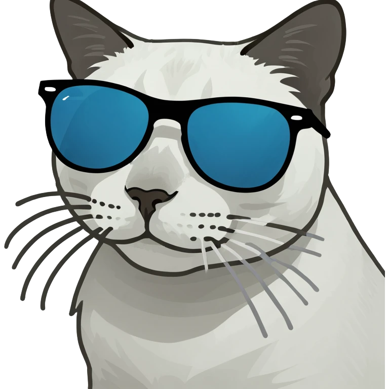 Cat with sunglasses emoji