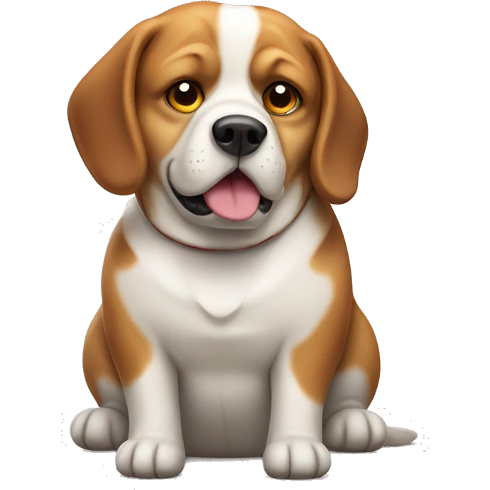 Very fat beagle dog emoji