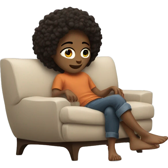 Lounging in a cozy Netflix series emoji