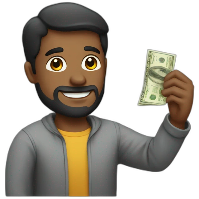 man give othe man money emoji