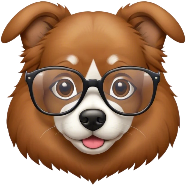 Dog with glasses  emoji