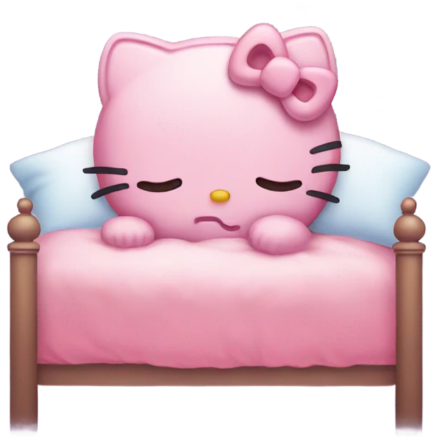 hello kitty dreaming ZZZ emoji