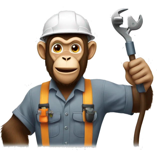 Monkey electrician with zyn emoji