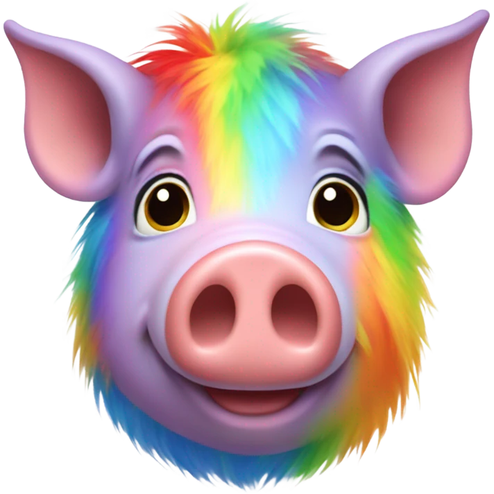 Rainbow pig emoji