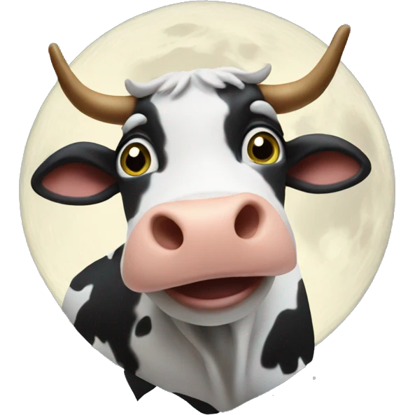 Cow on moon  emoji