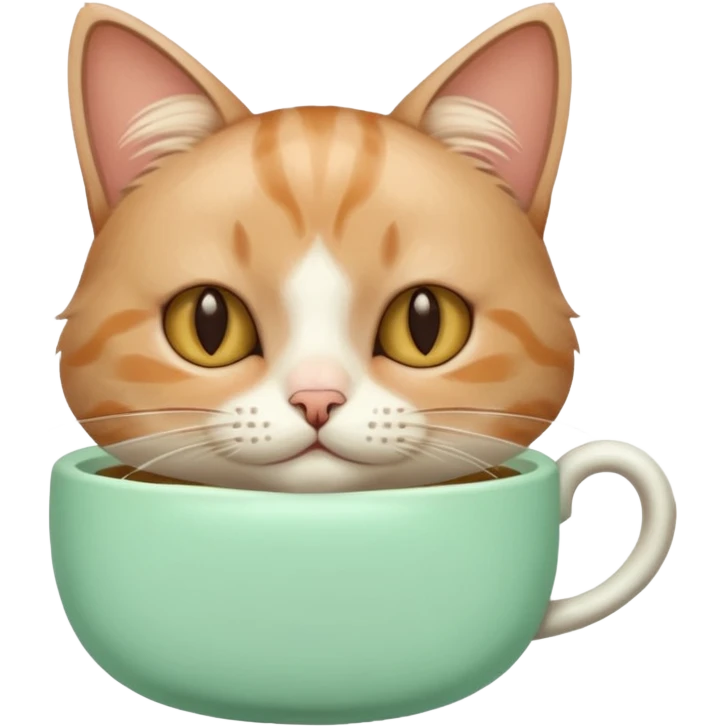 Pastel-Mint-Seafoam-Tea-Cat emoji