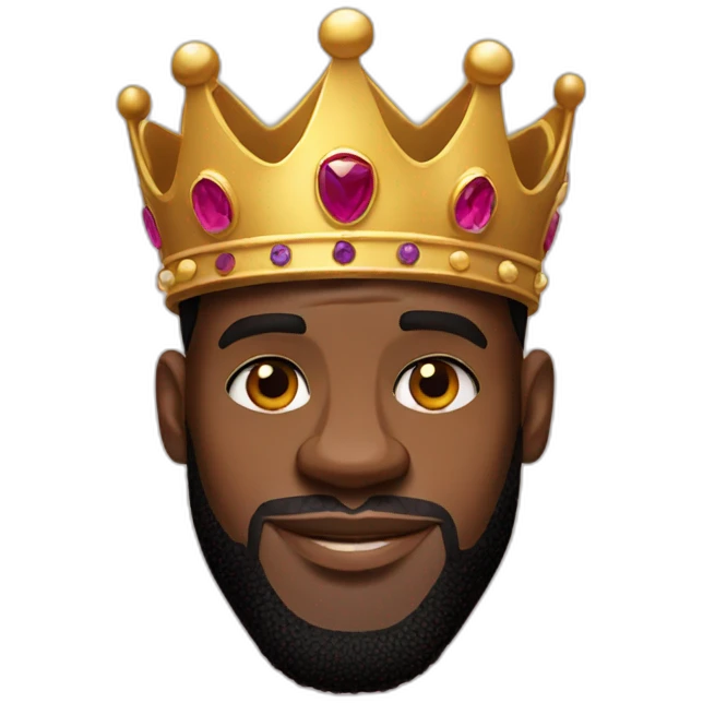 Lebron James with a crown emoji