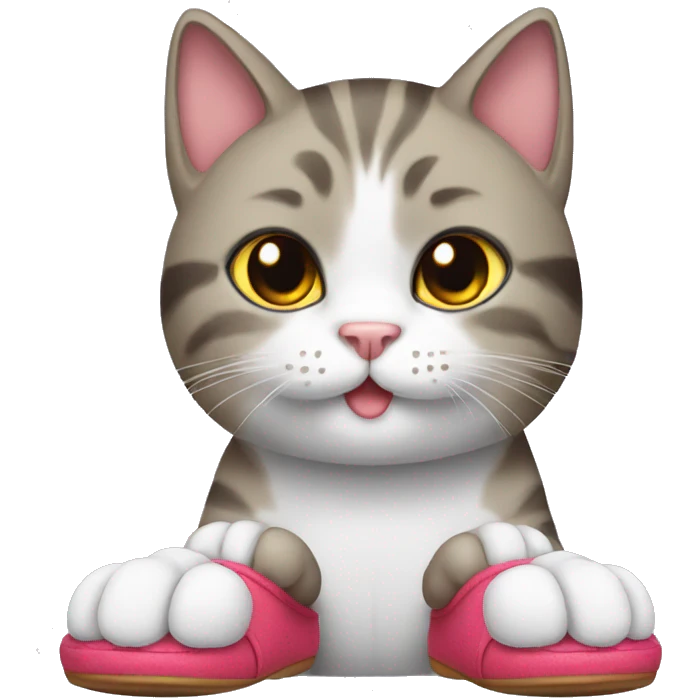 Cat with slippers emoji
