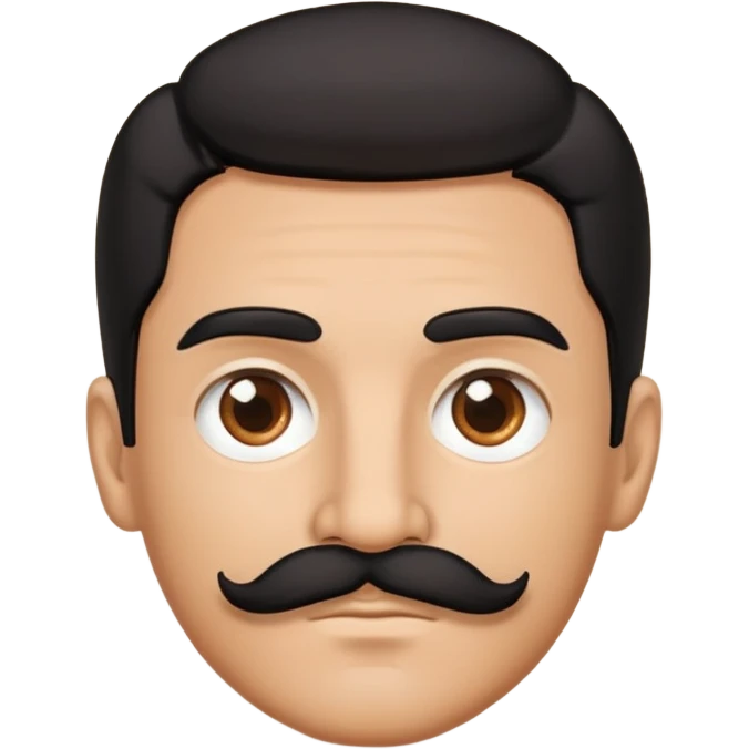 Tan man with black hair and mustache  emoji