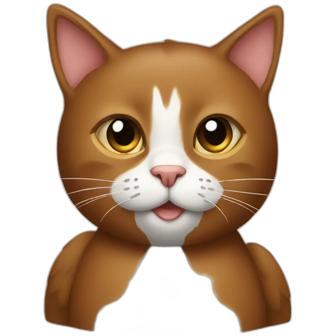 a brown chicken with a cat emoji