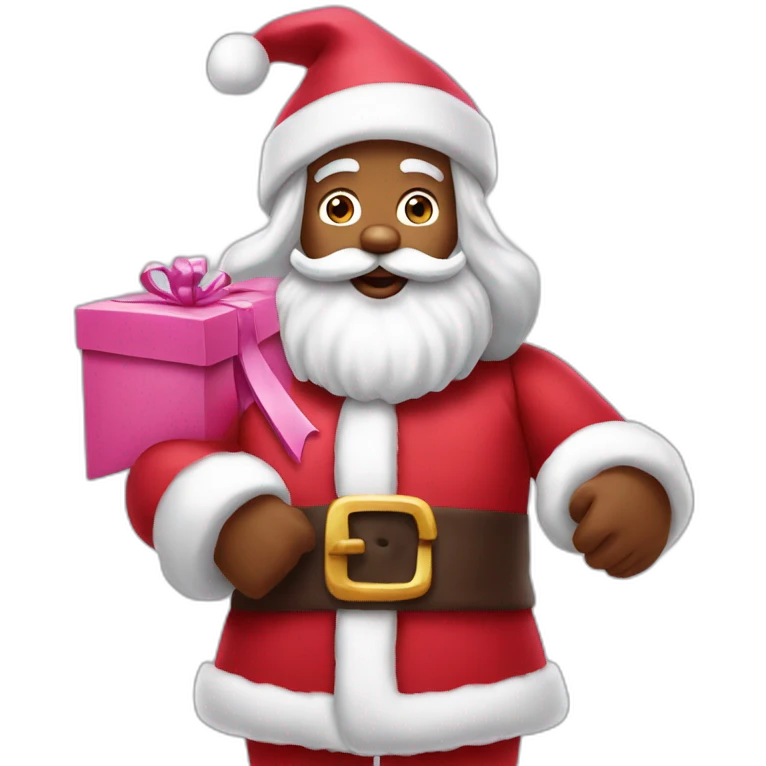 Santa claus Whith barbie emoji