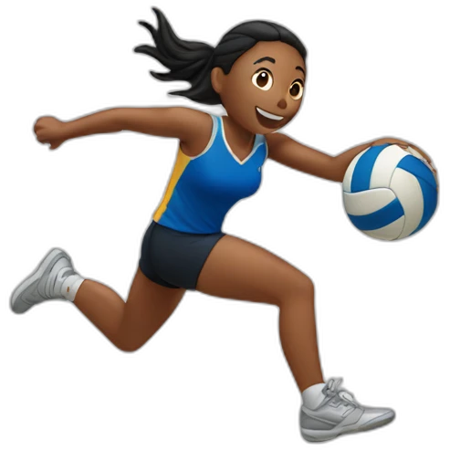 Volleyball player jumping emoji