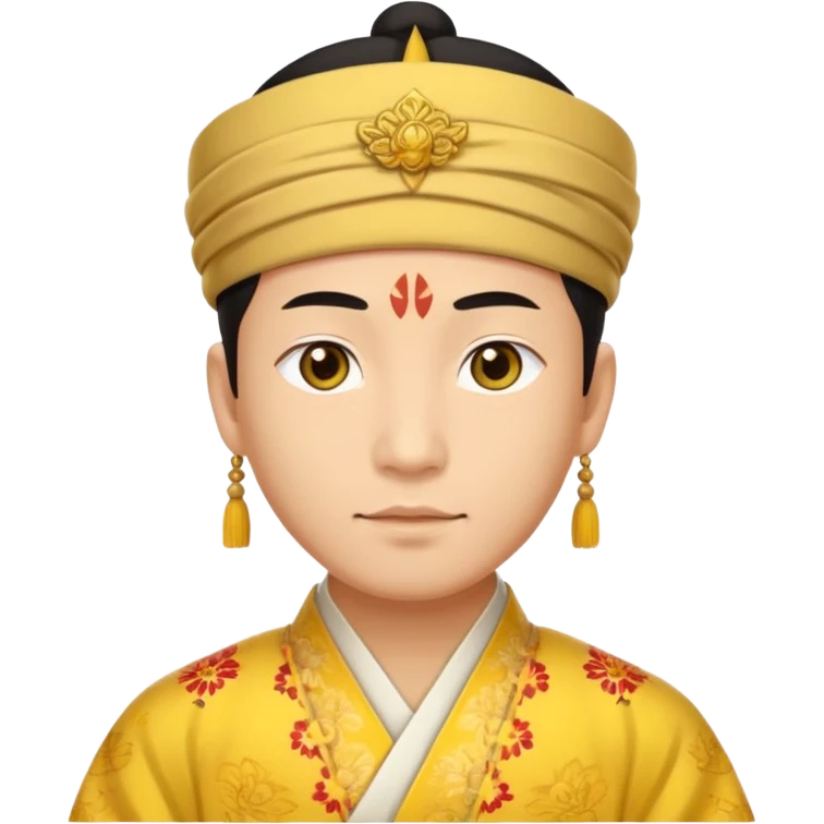 Un hombre de etnia asiática con ojos asiaticos y ropa de asiática el personaje tiene que ser de piel amarilla emoji