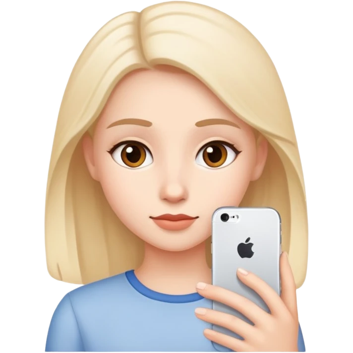 Girl on iphone emoji