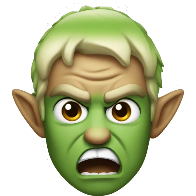 Angry small elf  emoji
