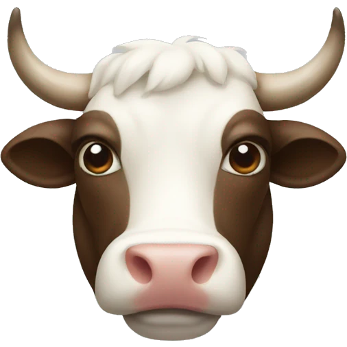 bull with white mouth emoji