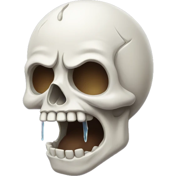 Skull crying emoji