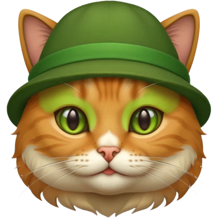 cat  with green hat emoji