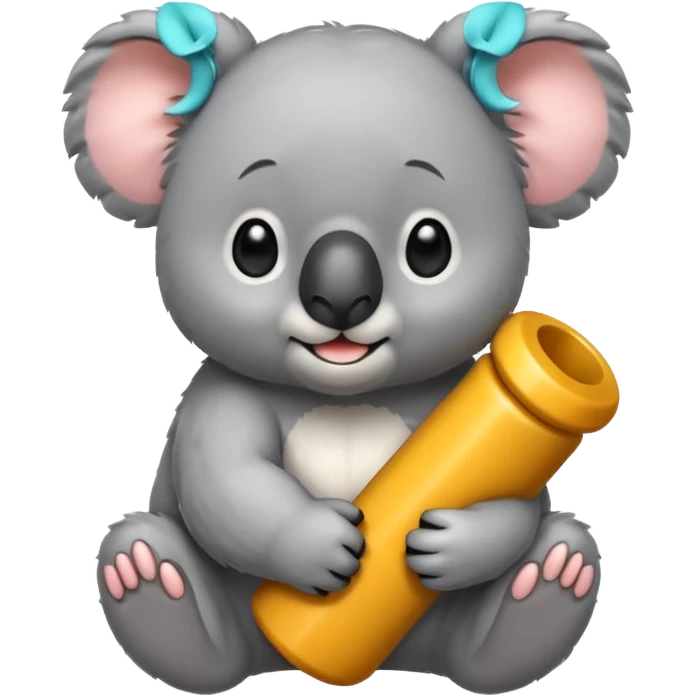 Cute koala bear with strong arms   emoji