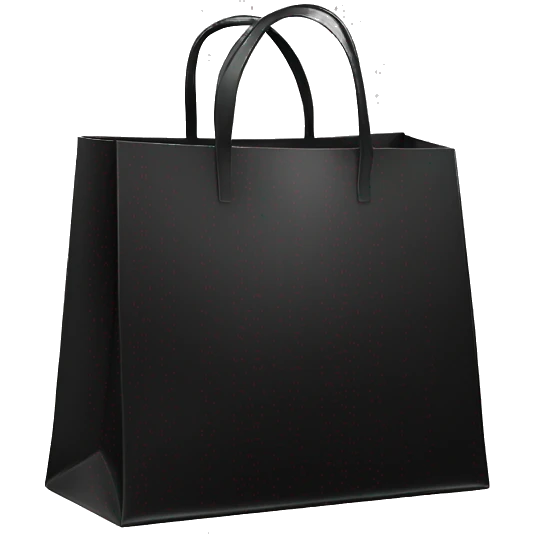 Elegant and simple shopping bag black emoji
