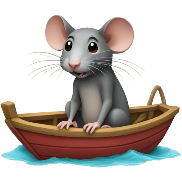 Rat on a boat  emoji