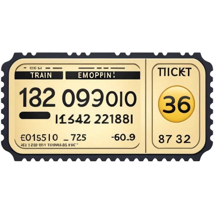 train ticket emoji