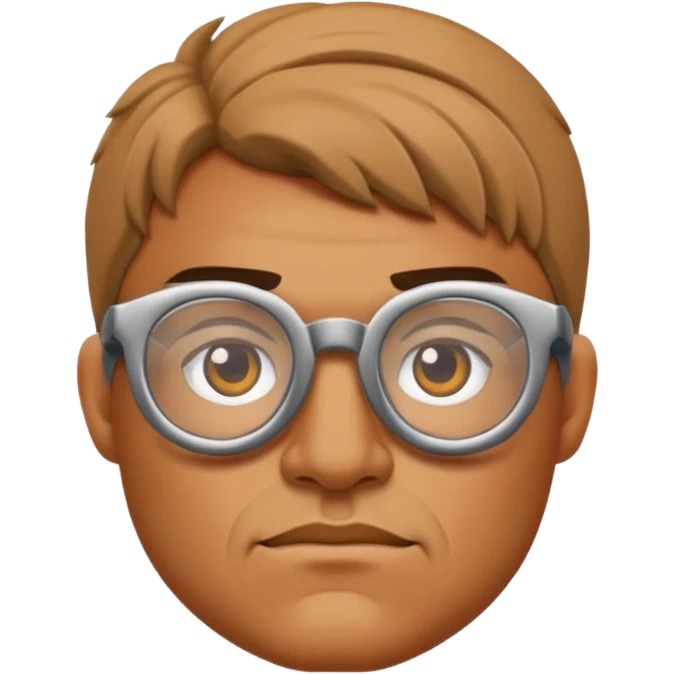 cartoon gladiator with thick glasses emoji
