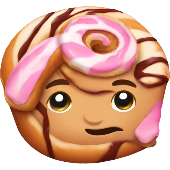 Pink cinnamon roll  emoji