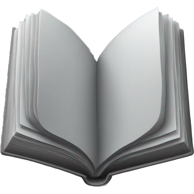 Grey cover open book emoji