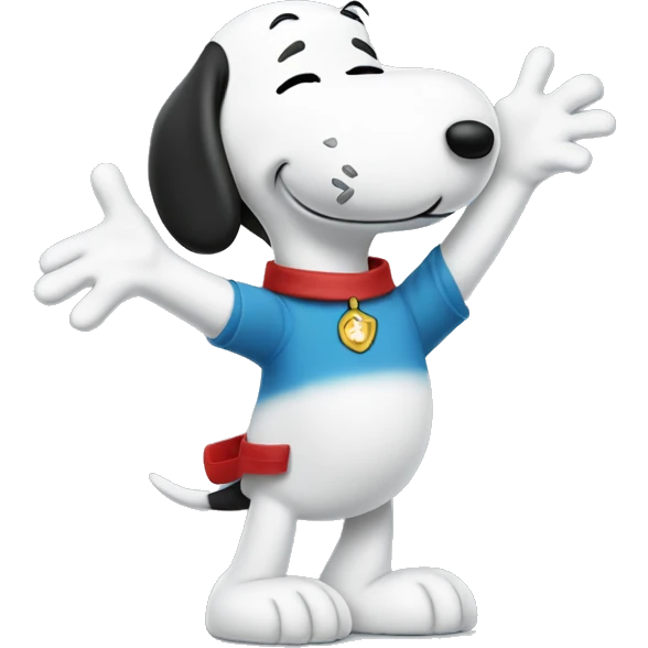 snoopy saluting emoji