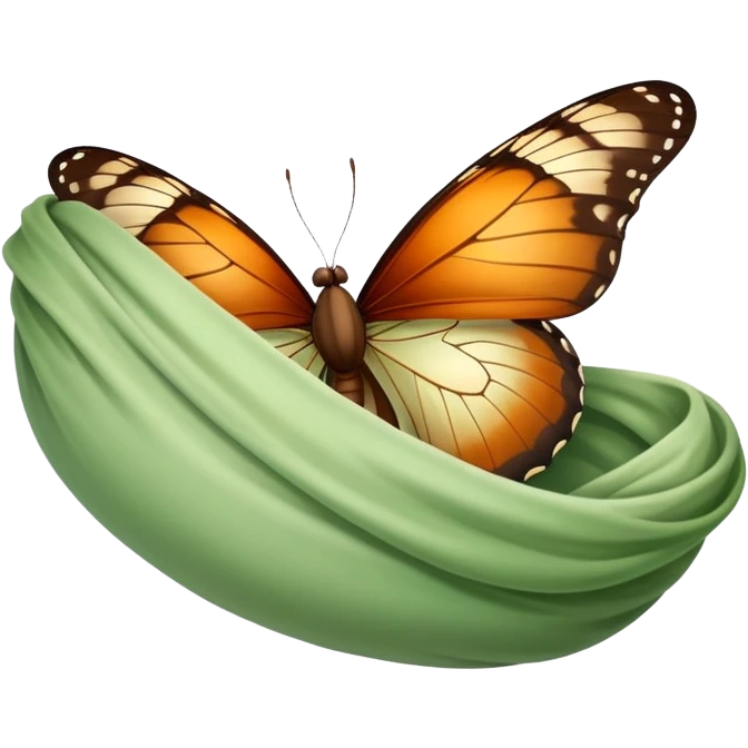 Butterfly in cocoon emoji