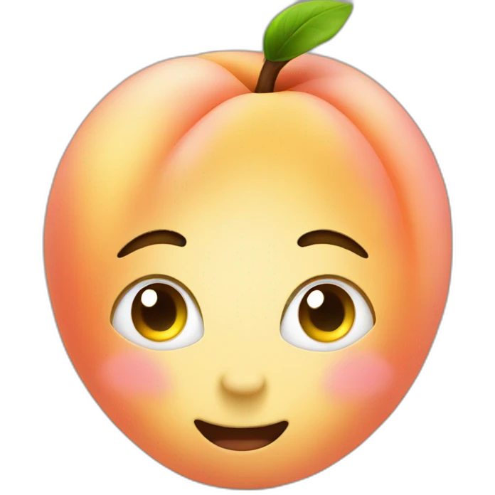 Washed wet peach emoji