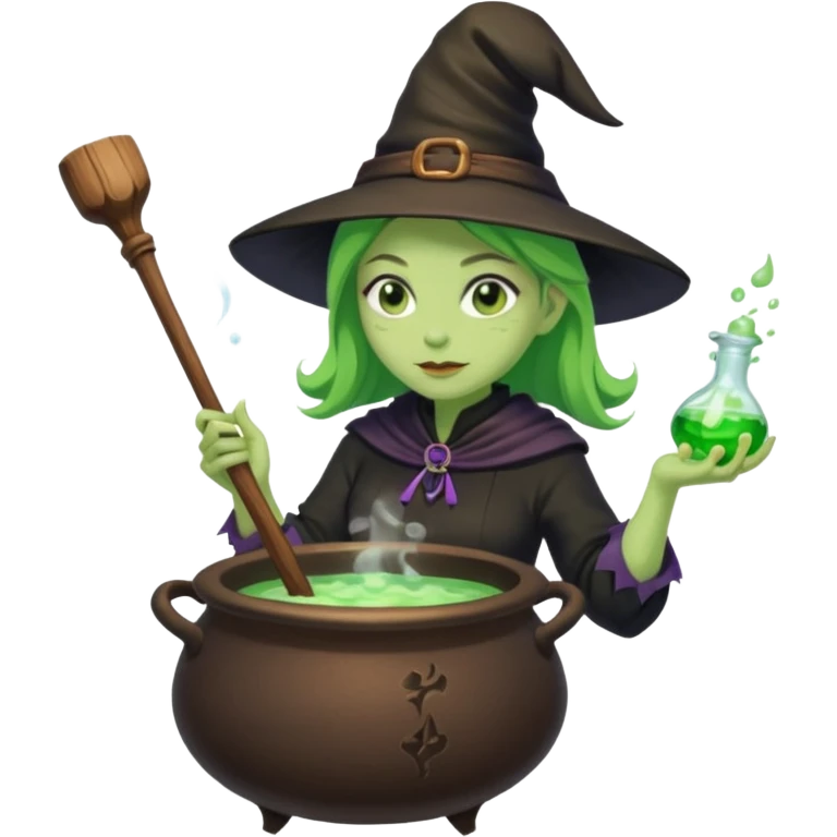 green witch cooking potion emoji