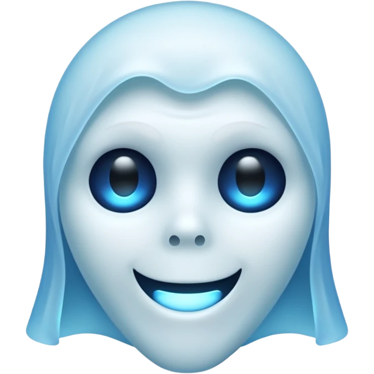 Ghost with cool face emoji