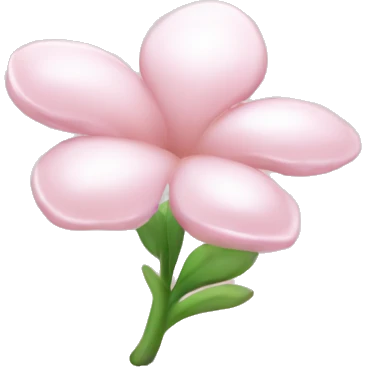 Pearl light pink flower emoji