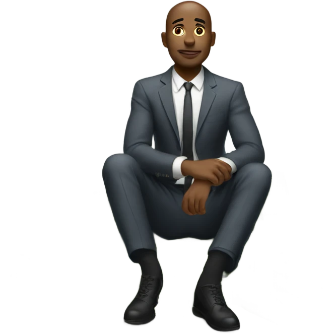 Man sitting with a lot of money emoji