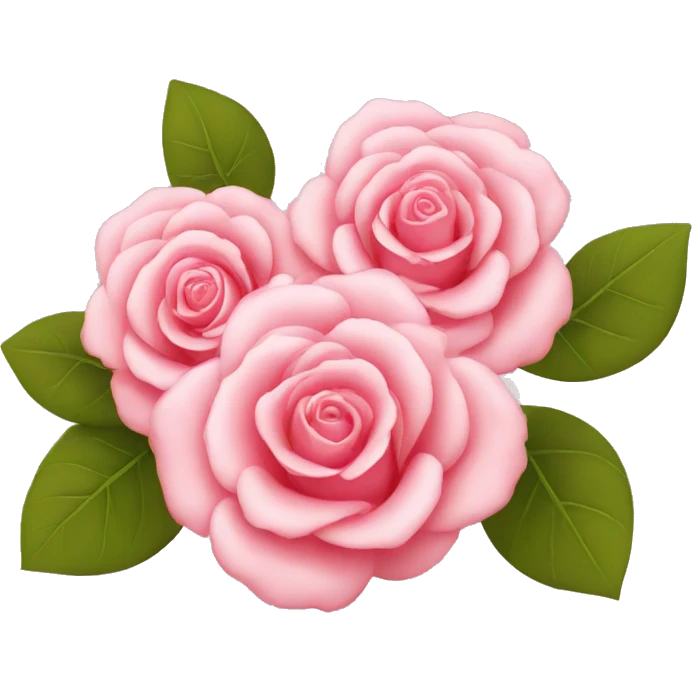 Rose with three smiling heart  emoji
