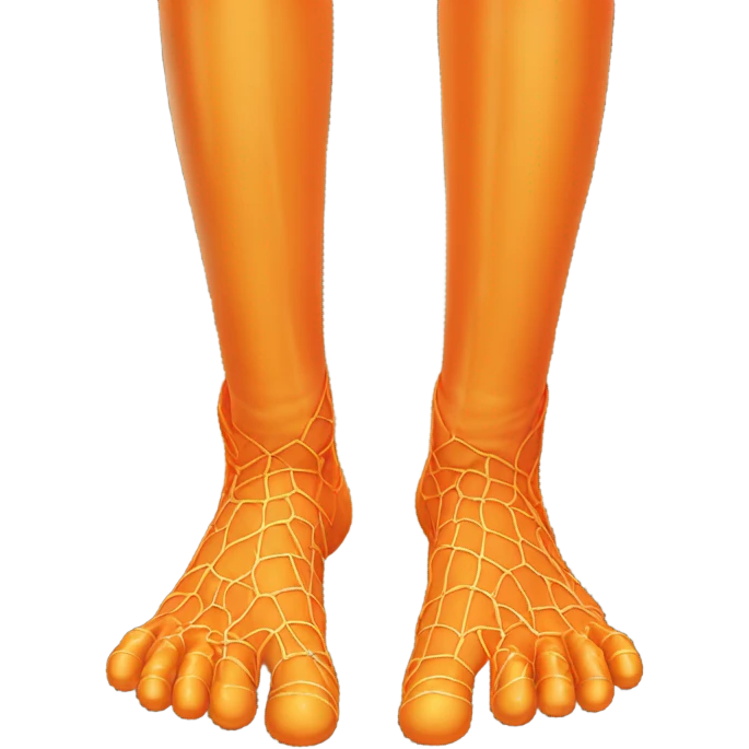 Orange webbed feet  emoji